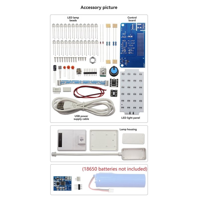Diy Electronics Table - AYHF NE555 Kit Lampu Meja Peredup