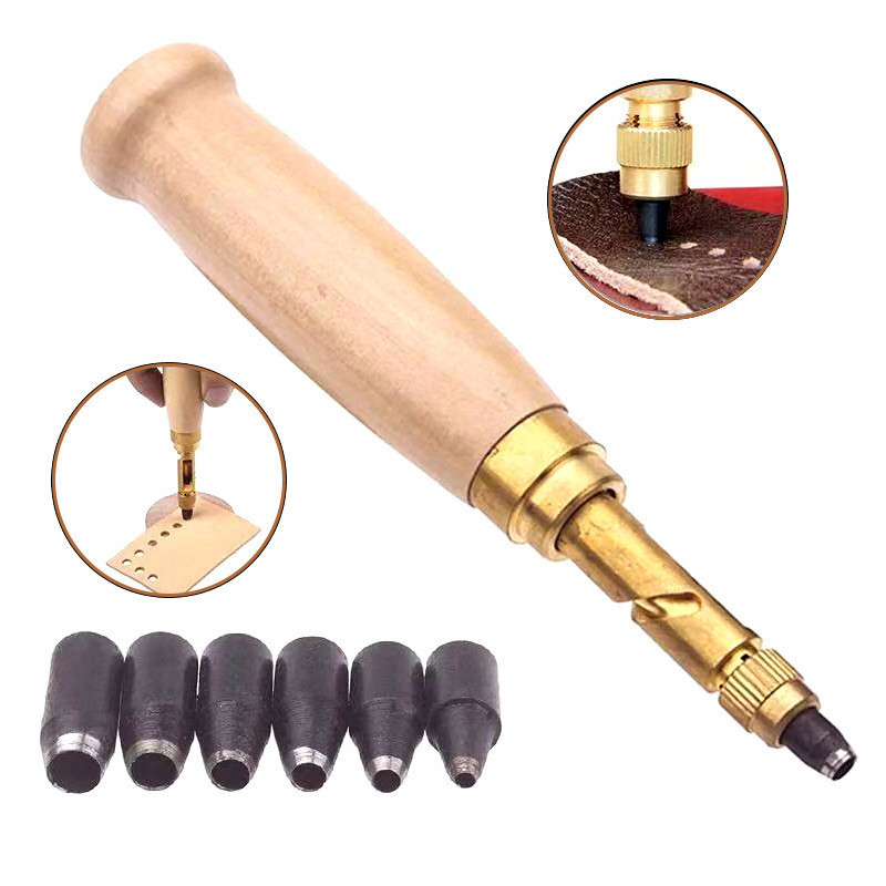 Diy Electronics Starter Kit - Perforator Putar Kulit DIY 6-potong, Perforator
