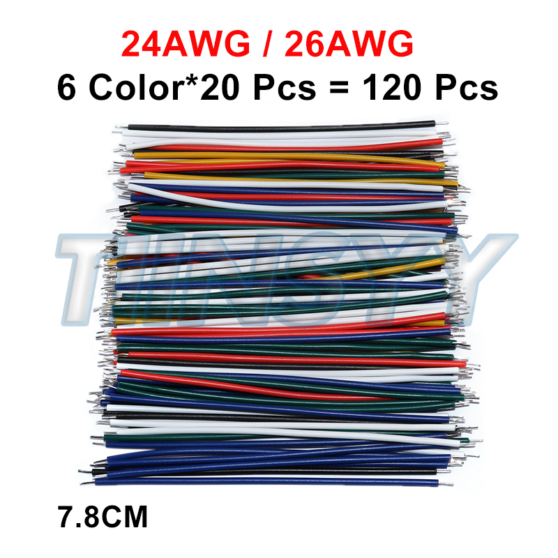 Diy Electronics Breadboard - 120 Buah 26AEG 24AWG Set Kawat