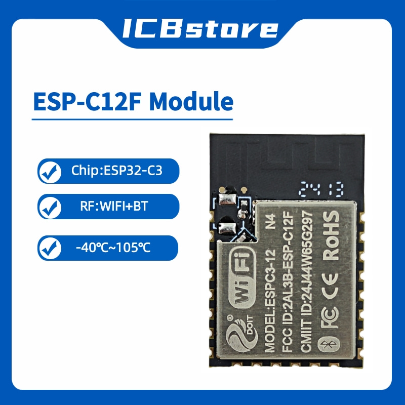 Esp32 Wifi Bluetooth - Modul Seri ESP32-C3 ESP-C12F Modul Bluetooth