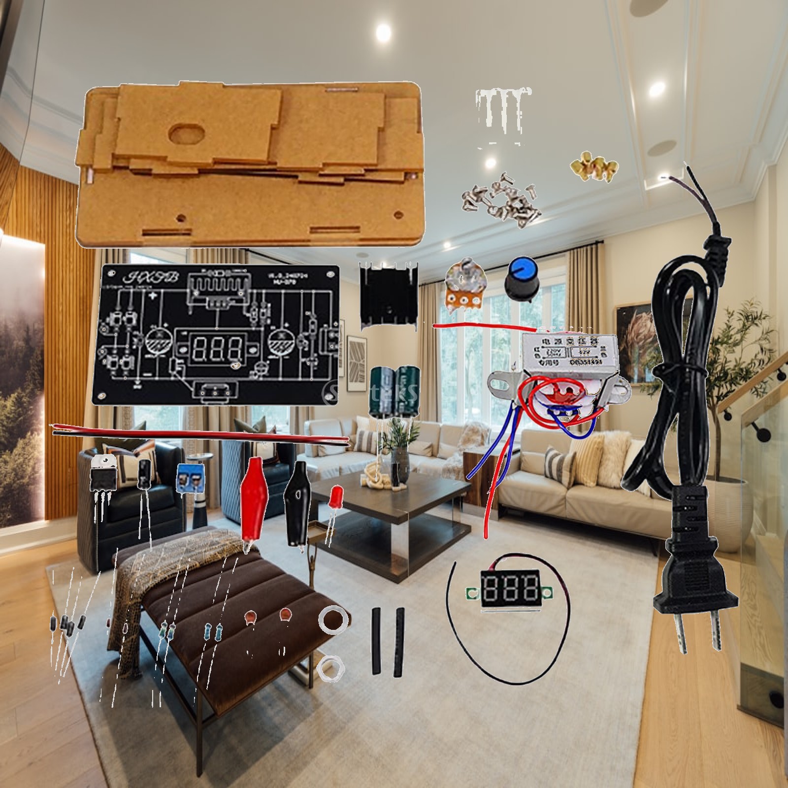Diy Electronics Workshop - Papan Latihan Penyolderan Bahan PC Tahan