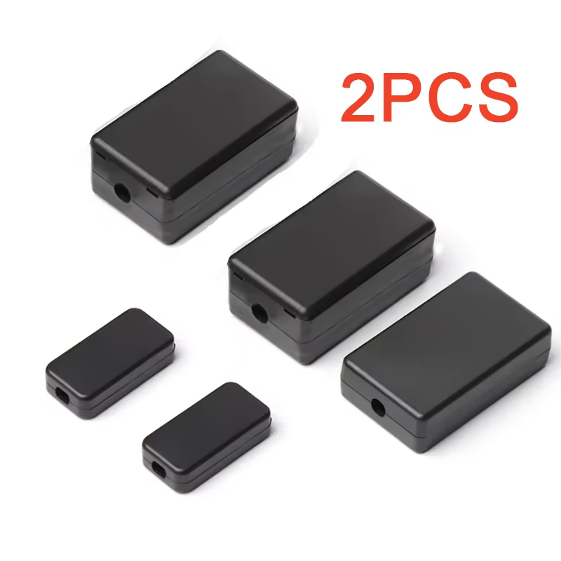 Diy Box Electronics Mall - 2 Buah Kotak Hitam Plastik Tahan
