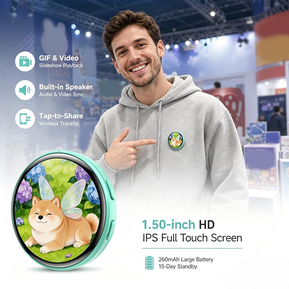 Diy Electronics Videos - Layar IPS 1.5 Inci, Badge Elektronik