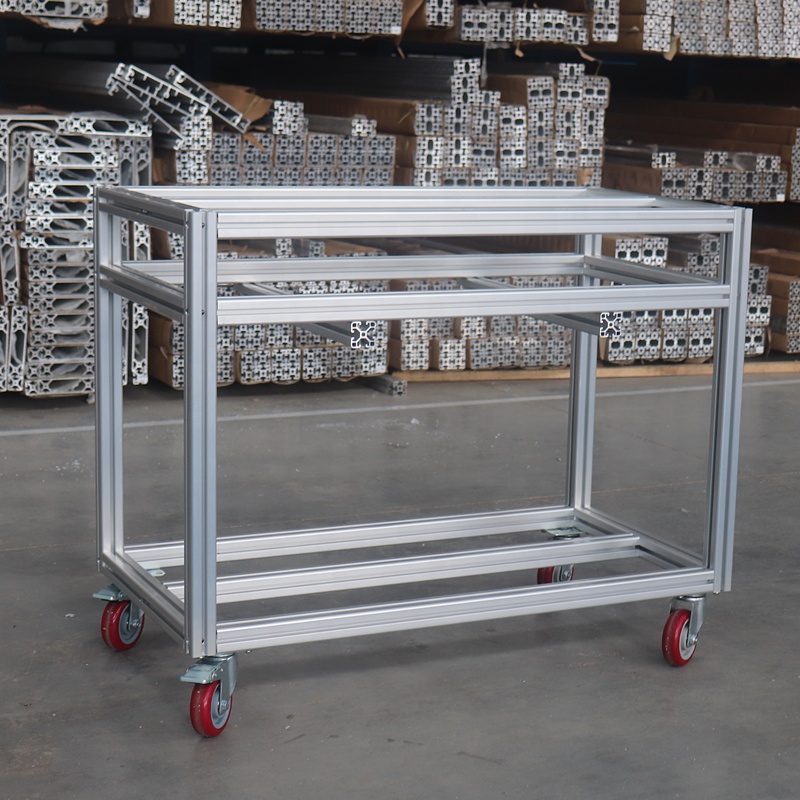 Diy Electronics Table - Troli profil aluminium industri DIY dengan