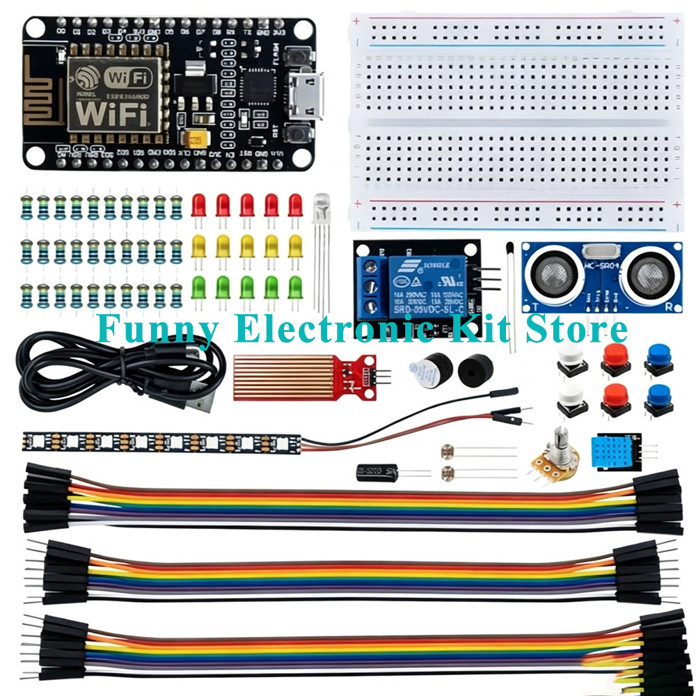 Diy Electronics Breadboard - Kit Pemula Papan Pengembangan WiFi ESP8266