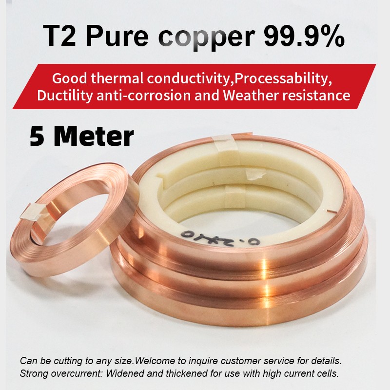 Diy Electronics Spot Welder - 5M/Roll 99.9% T2 Tali Strip Tembaga