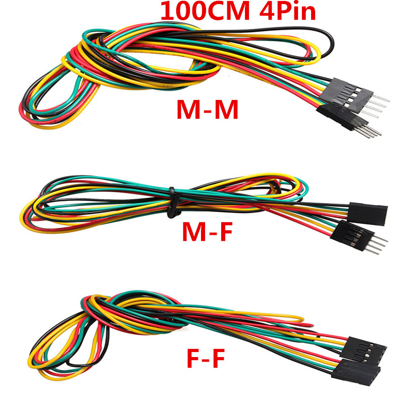 10 Pcs/lot 4pin 100 Cm M-M/M-F - Diy Electronics Breadboard ulasan dan harga