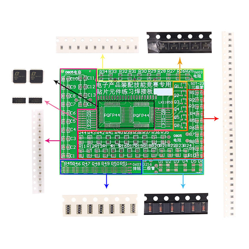 Praktek solder empat buah Set  - Diy Electronics Basics ulasan dan harga