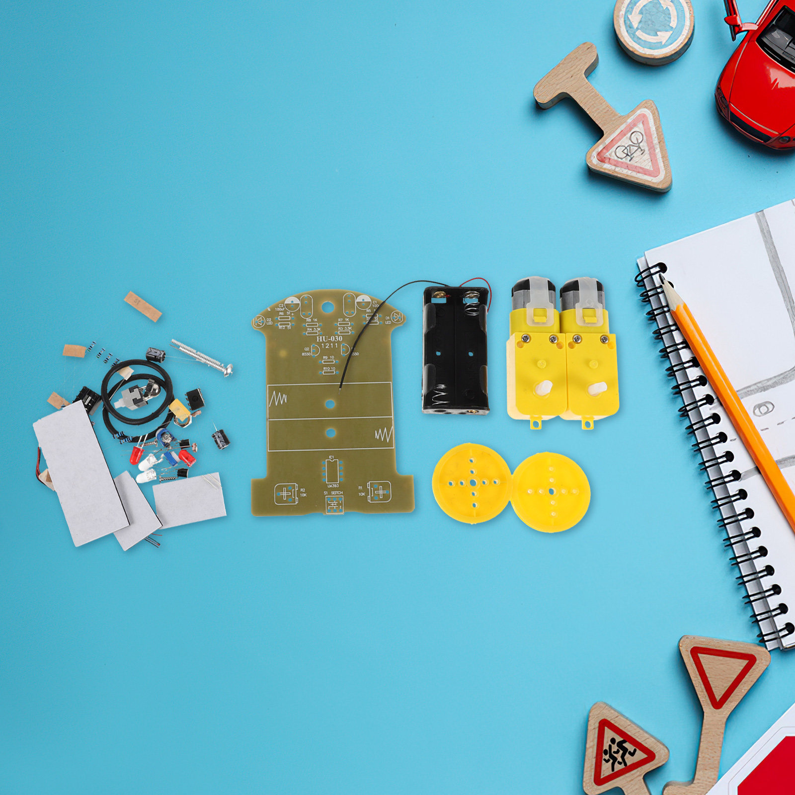 1Set Kit Mobil Robot Berpengge - Diy Electronics Soldering Kit ulasan dan harga