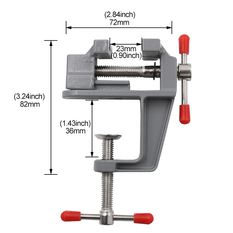 Penjepit Meja Aluminium Mini y - Diy Electronics Bench ulasan dan harga