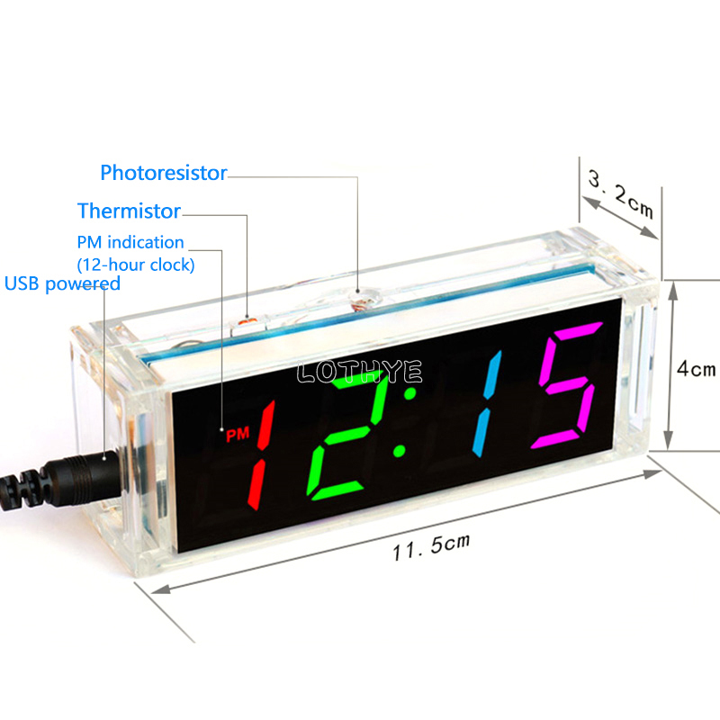 Kit jam DIY tabung Digital tem - Diy Electronics Youtube ulasan dan harga