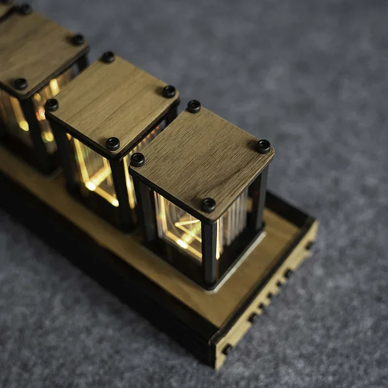 Jam Meja DIY Kayu dengan Tabun - Diy Electronics Table ulasan dan harga