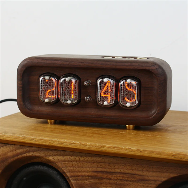 Jam Digital Kayu Solid Black W - Diy Electronics Table ulasan dan harga