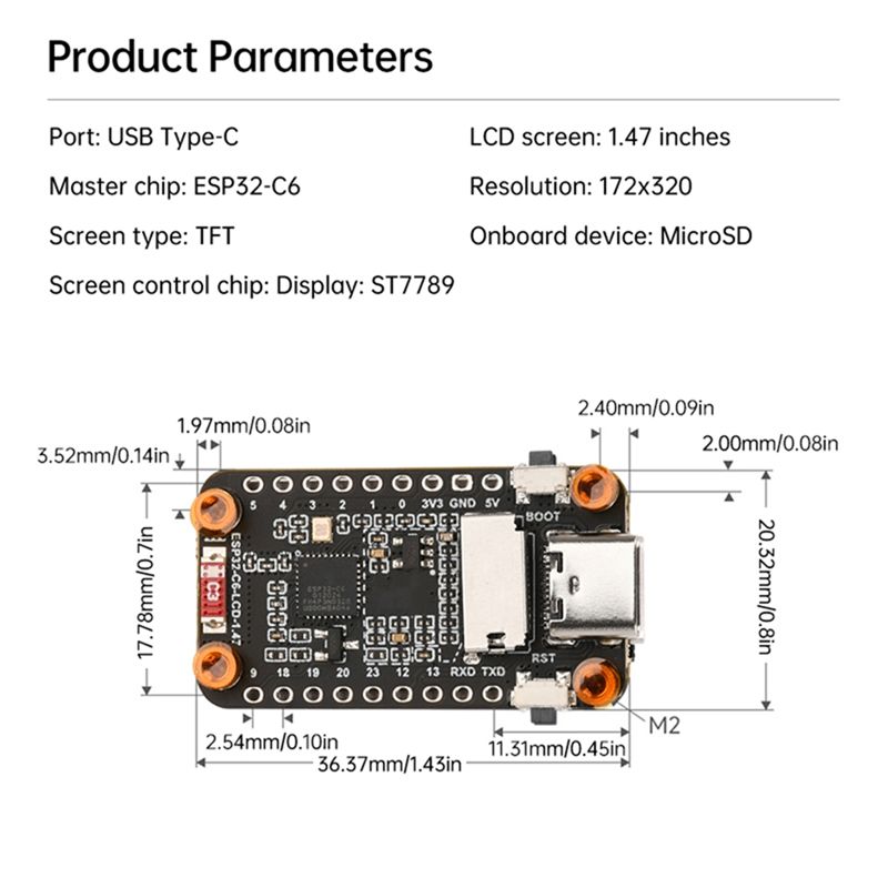 [NEW A09R!】 Esp32-C6 Papan Pen - Esp32 Wifi Bluetooth ulasan dan harga