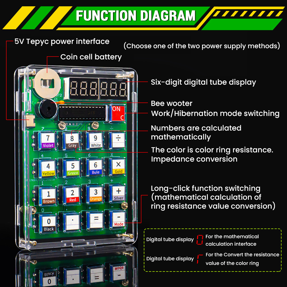 Kalkulator DIY, Kit produksi e - Diy Electronics Youtube ulasan dan harga