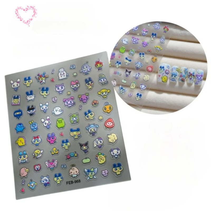 Stiker kuku 3D relief elektron - Diy Electronics For Home ulasan dan harga