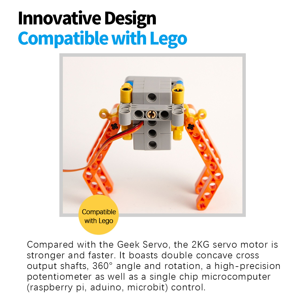2KG Motor Servo 270 ° 360 ° da - Diy Lego Electronics ulasan dan harga