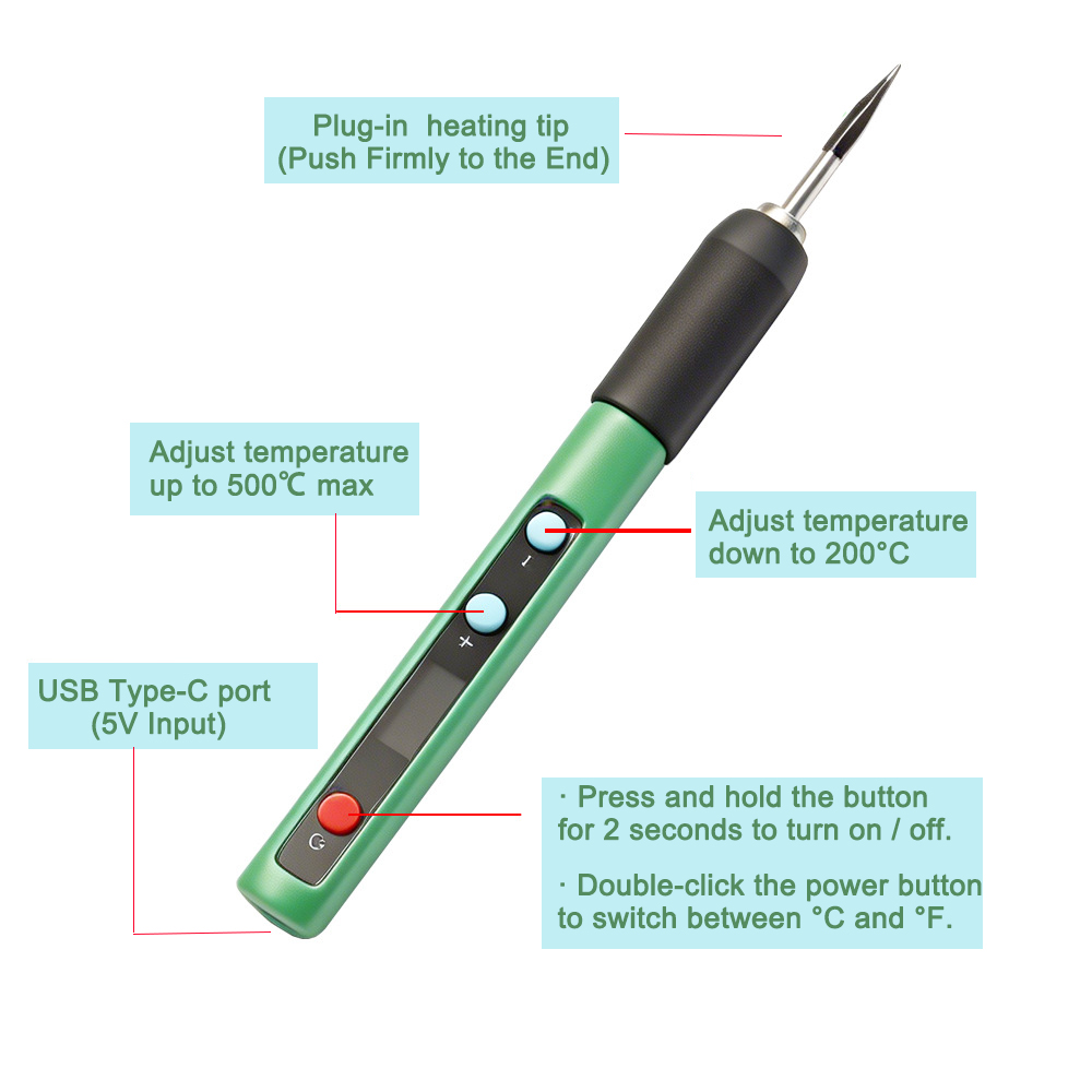 Kit Pena Solder Digital Mini U - Diy Electronics Bench ulasan dan harga